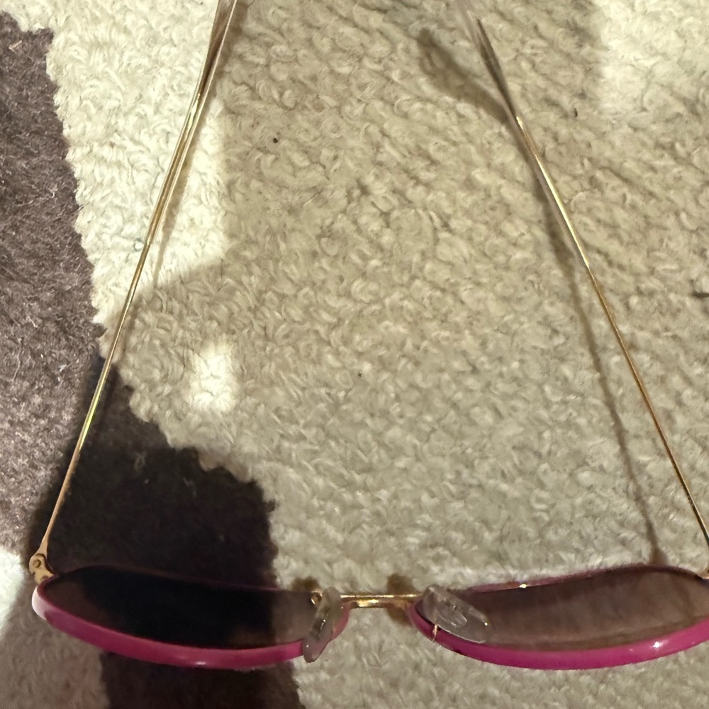 Ray-Ban Pink and Gold Aviator Sunglasses - Picture 3 of 3